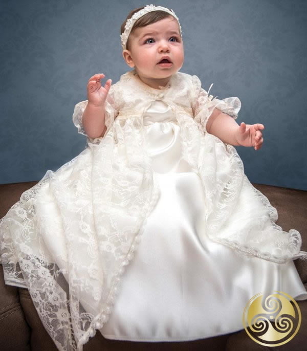 The Erin Gown, an Irish christening gown with bonnet